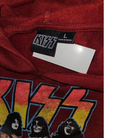 KISS band Destroyer Tour 1976 rock Official Hoodie Pullover Boys 8-20 L NWT - Picture 3 of 3